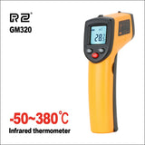 RZ Infrared Thermometer Non-Contact Temperature Meter Gun Handheld Digital LCD Industrial Outdoor Laser Pyrometer IR Thermometer