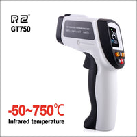 RZ Infrared Thermometer Non-Contact Temperature Meter Gun Handheld Digital LCD Industrial Outdoor Laser Pyrometer IR Thermometer