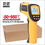 RZ Infrared Thermometer Non-Contact Temperature Meter Gun Handheld Digital LCD Industrial Outdoor Laser Pyrometer IR Thermometer